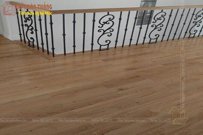 Công trình Sàn gỗ Sồi tại Thủ Đức cho A Chương 1 Sàn gỗ Sồi Mỹ có độ bền rất cao nếu như biết bảo dưỡng đúng cách