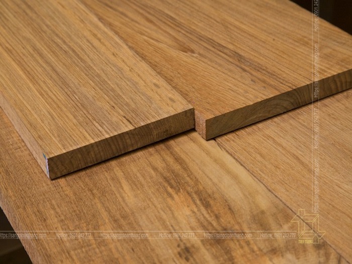 Sàn gỗ Teak Myanmar rất sáng đẹp