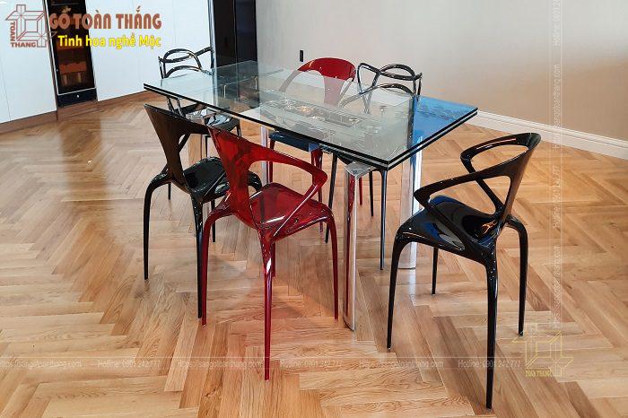 Sàn gỗ Sồi Xương cá 1 Sàn gỗ Sồi Xương cá