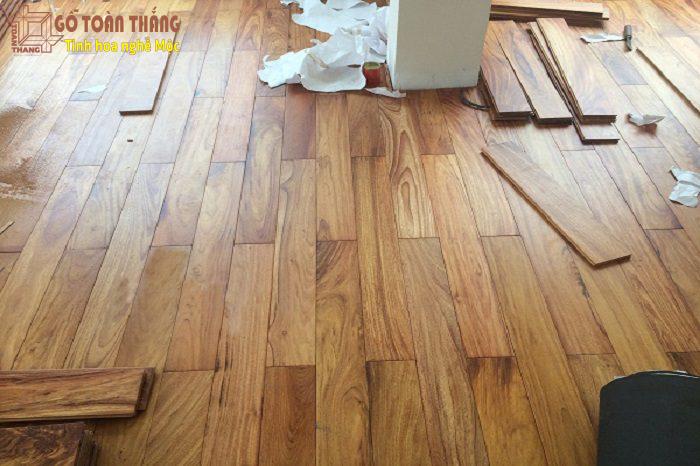 Sàn gỗ Gõ đỏ Lào 15x90x600mm 2 Sàn gỗ Gõ đỏ Lào 15x90x600mm - Ảnh 2