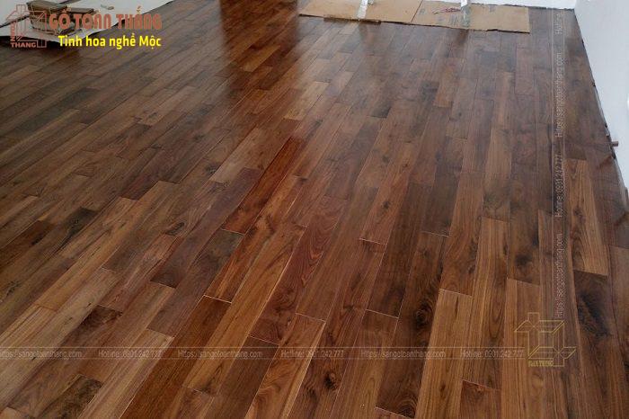 Sàn gỗ Óc chó Thủ Đức - Biệt thự A Khánh KDC Thăng Long 1 Sàn gỗ óc chó