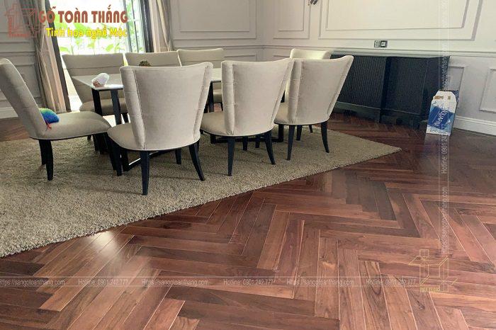 Sàn gỗ Óc Chó Xương cá 3 Sàn gỗ Óc Chó Xương cá - Ảnh 3