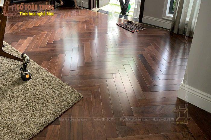 Sàn gỗ Óc Chó Xương cá 5 Sàn gỗ Óc Chó Xương cá - Ảnh 5