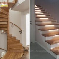 Cầu thang gỗ Sồi (Oak) 12