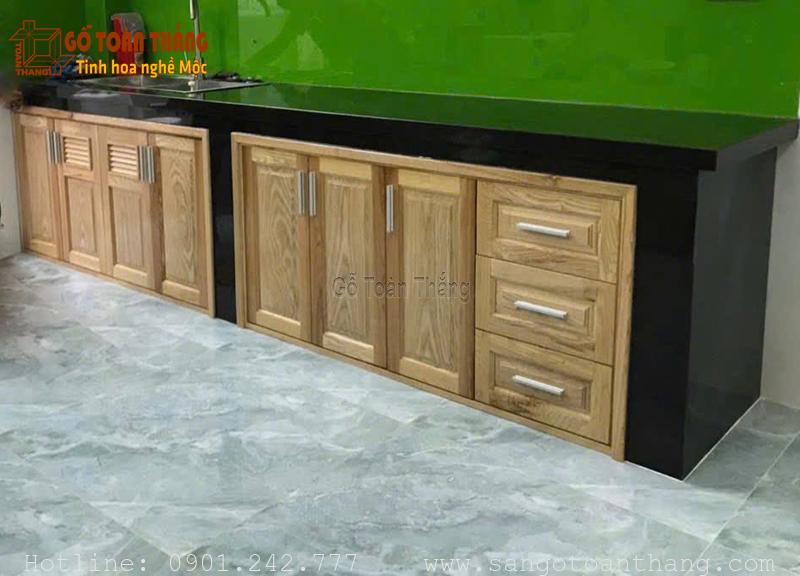 Tủ bếp gỗ Tần Bì chữ I