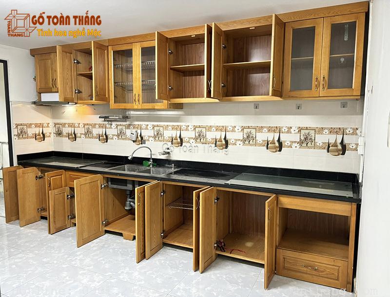 Giá Tủ bếp gỗ Sồi Mỹ xứng đáng đi kèm với chất lượng