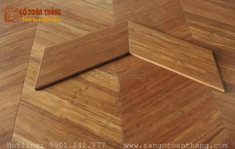 Ván sàn tre lắp theo kiểu xương cá Ván sàn tre lắp theo kiểu xương cá