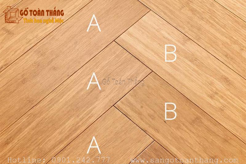 Thi công Sàn tre xương cá tách biệt 2 vế trái phải A và B Thi công Sàn tre xương cá tách biệt 2 vế trái phải A và B