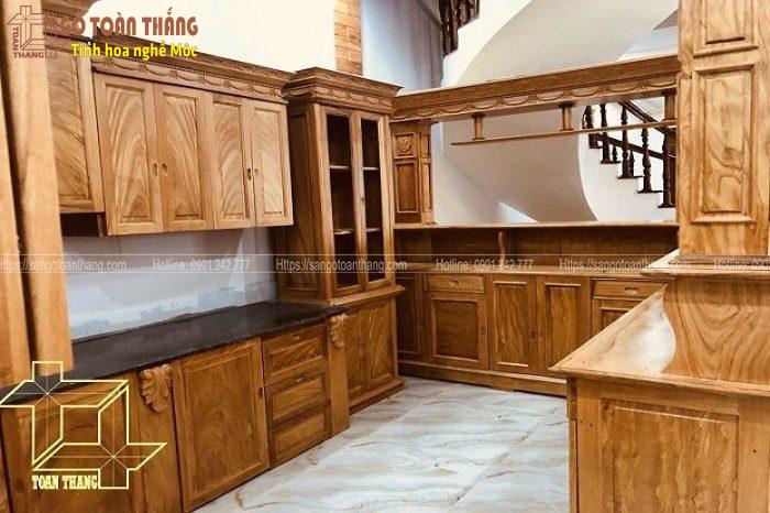 Tủ bếp Gõ Đỏ Nam Phi 2 Tủ bếp Gõ Đỏ Nam Phi - Ảnh 2