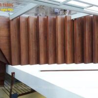 Cầu thang gỗ Teak Lào 7