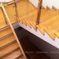 Cầu thang gỗ Tre ép 10