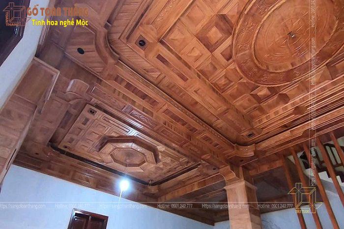 Trần Gỗ Gõ đỏ Tự nhiên 4 Trần Gỗ Gõ đỏ Tự nhiên - Ảnh 4