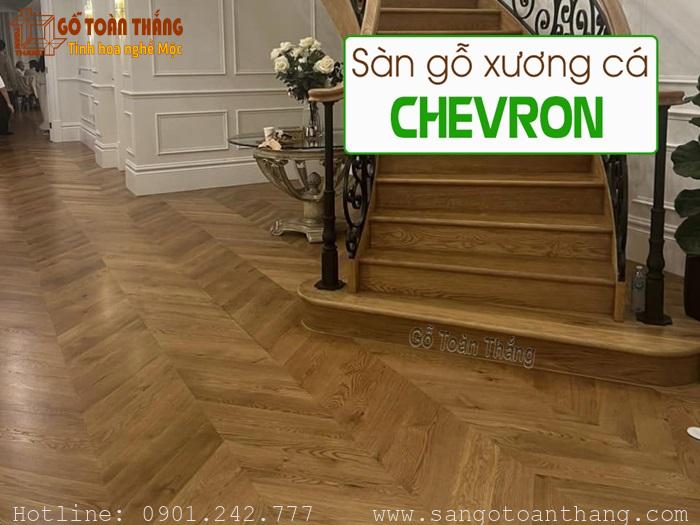 Sàn gỗ xương cá Chevron là phong cách lát sàn gỗ mới lạ