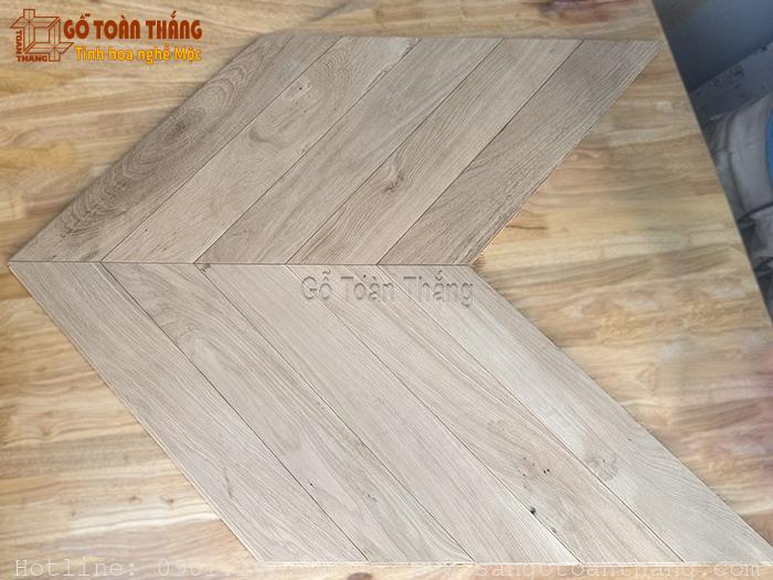 Cấu tạo sàn gỗ xương cá Chevron giống hình con thoi