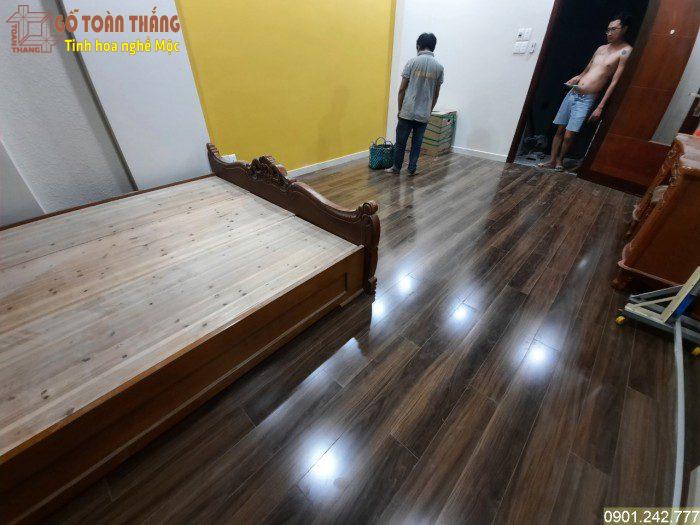 Sàn gỗ Povar sau khi đã lắp đặt hoàn thiện