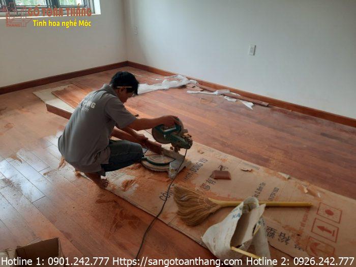 Công trình sàn gỗ Hương Nam Phi được thi công tại Nhà Bè, TPHCM