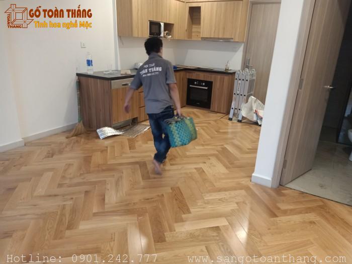 Sàn gỗ Sồi Xương cá 9 Sàn gỗ Sồi Xương cá - Ảnh 9