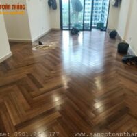 Sàn gỗ Óc Chó Xương cá 24 sàn gỗ vân bóng