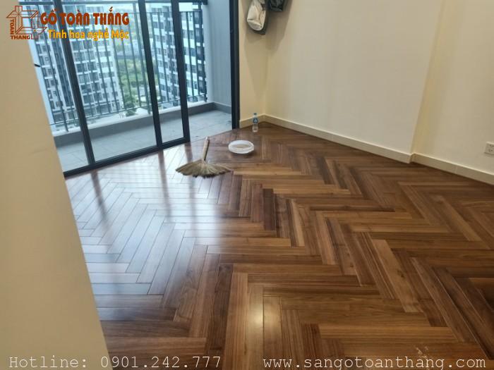 Sàn gỗ Óc Chó Xương cá 11 Sàn gỗ Óc Chó Xương cá - Ảnh 11