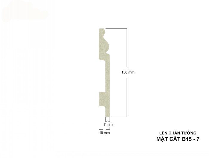 Len tường nhựa 150mm B15-7 3 Len tường nhựa 150mm B15-7 - Ảnh 3