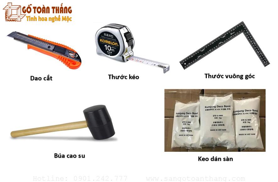 Dụng cụ thi công sàn vinyl cuộn cần thiết