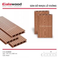 Sàn gỗ nhựa 4 lỗ vuông Galawood - G145V25/W