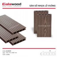Sàn gỗ nhựa 4 lỗ vuông Galawood - G145V25/CF