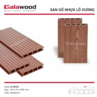 Sàn gỗ nhựa 4 lỗ vuông Galawood - G145V25/RB