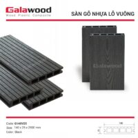 Sàn gỗ nhựa 4 lỗ vuông Galawood - G145V25/BL
