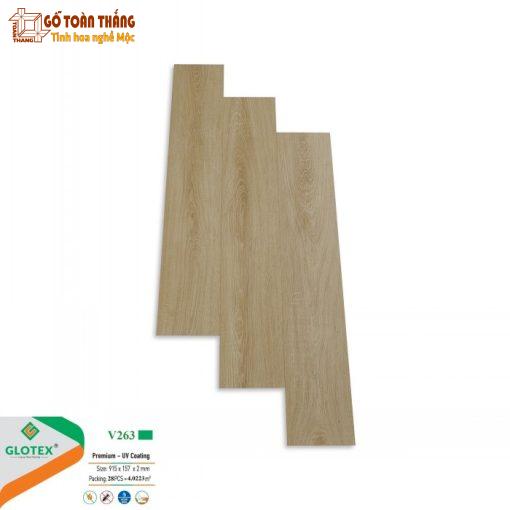 Sàn nhựa Glotex 2mm keo sẵn V263