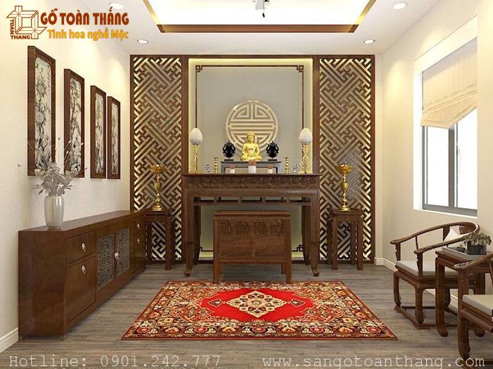 Phào chỉ trang trí phòng thờ