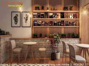 tấm nhựa ốp tường quán cà phê