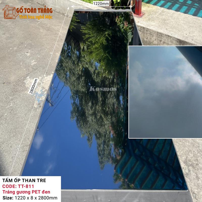 Tấm ốp than tre 8mm Đen tráng gương TT-811 1 Tấm ốp than tre 8mm Đen tráng gương TT-811