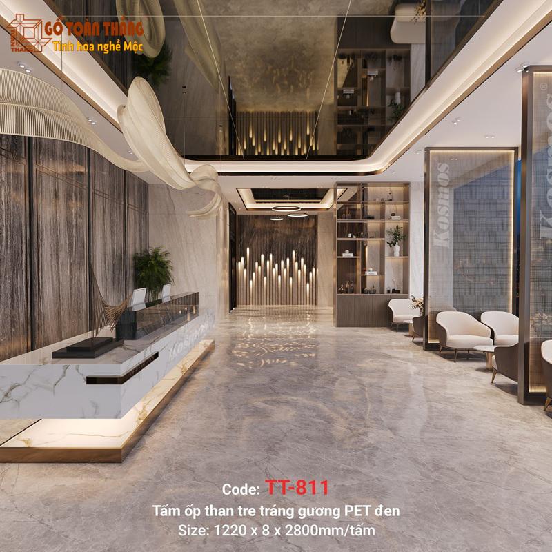 Tấm ốp than tre gương đen làm không gian thêm sang trọng Tấm ốp than tre gương đen làm không gian thêm sang trọng