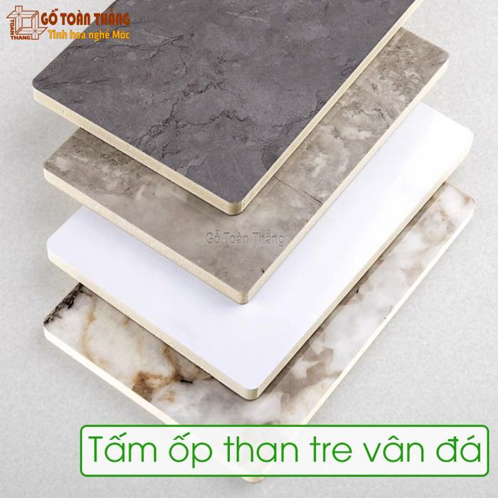 Mặt cắt tấm ốp than tre vân đá