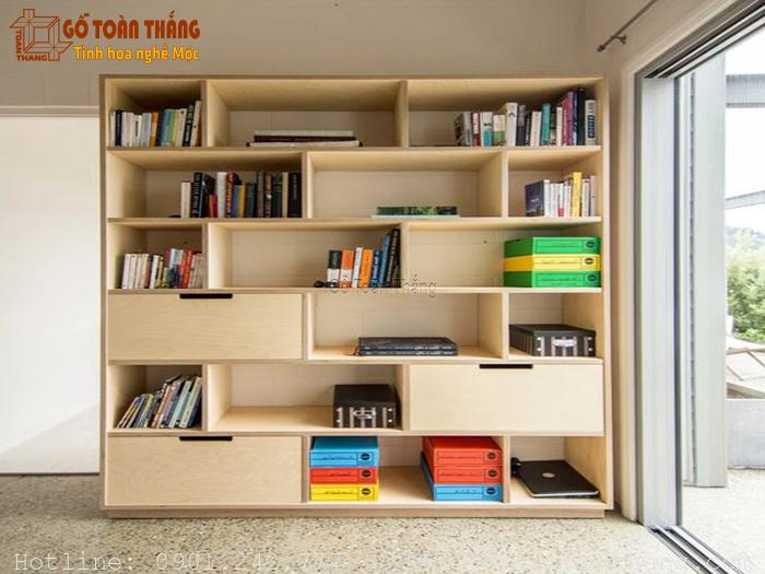 Kệ sách sử dụng Gỗ Plywood