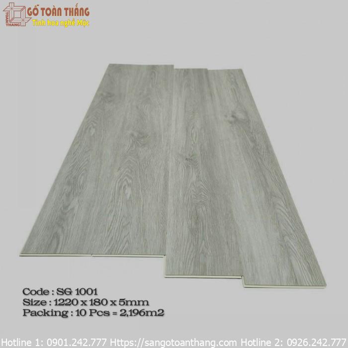 Sàn nhựa hèm khóa SPC đế cao su SG-1001 1 Sàn nhựa hèm khóa SPC đế cao su SG-1001