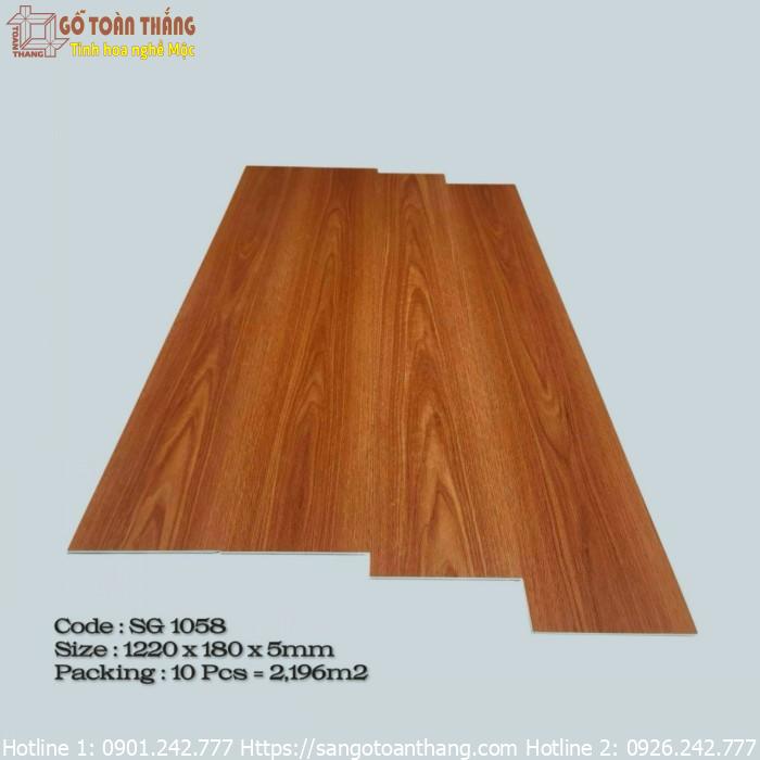 Sàn nhựa hèm khóa SPC đế cao su SG-1058 1 Sàn nhựa hèm khóa SPC đế cao su SG-1058
