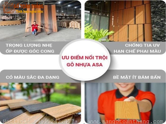 Tấm gỗ nhựa phủ ASA có nhiều ưu điểm