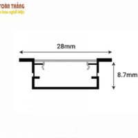Nẹp nối chữ U Led màu Đen 5