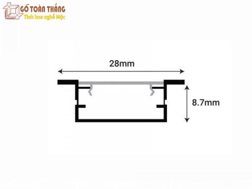 Nẹp nối chữ U Led màu Vàng gold - Hình ảnh 3