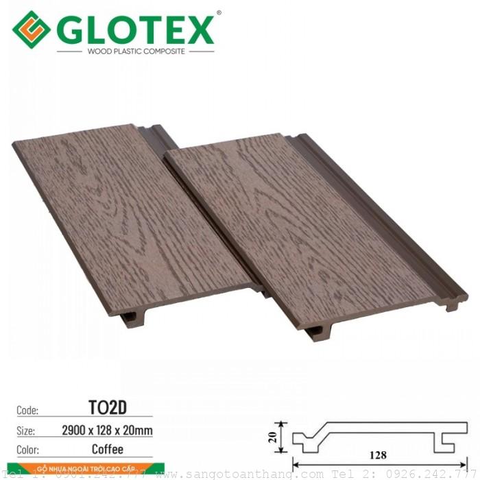 Tấm ốp gỗ nhựa Glotex 1 sóng TO2D Coffee 1 Tấm ốp gỗ nhựa Glotex 1 sóng TO2D Coffee