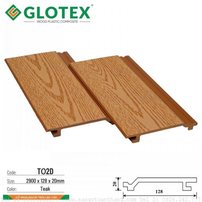 Tấm ốp gỗ nhựa Glotex 1 sóng TO2D Teak 1 Tấm ốp gỗ nhựa Glotex 1 sóng TO2D Teak
