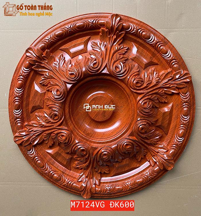 Mâm trần PU vân gỗ 600mm - M7124VG 1 Mâm trần PU vân gỗ 600mm - M7124VG