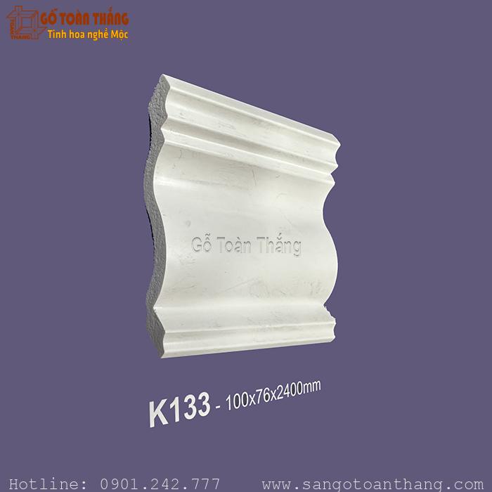 Phào chỉ Trần PS trắng trơn - K133 1 Phào chỉ Trần PS trắng trơn - K133