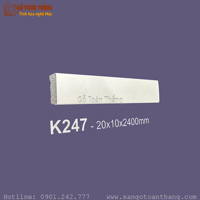 Phào chỉ Hàn Quốc trắng trơn K247 1 Phào chỉ Hàn Quốc trắng trơn K247