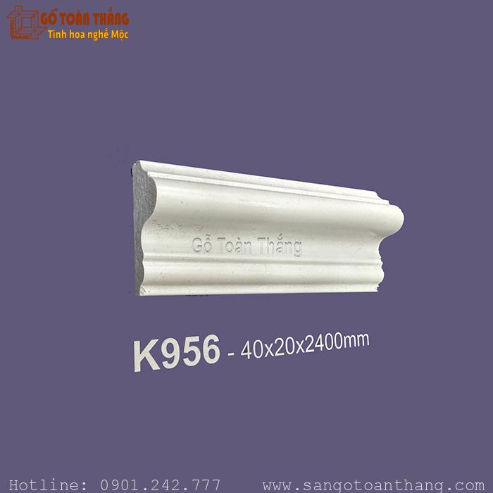 Phào chỉ Hàn Quốc PS trắng trơn - K956 1 Phào chỉ Hàn Quốc PS trắng trơn - K956