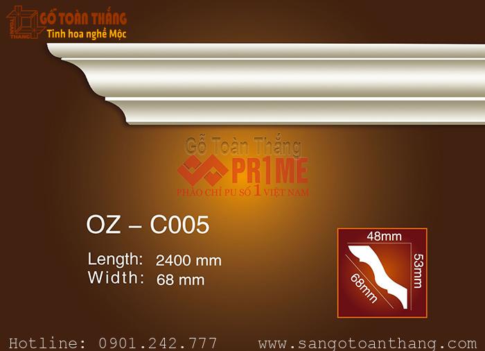 Phào chỉ Trần PU trơn Prime OZ-C005 1 Phào chỉ Trần PU trơn Prime OZ-C005