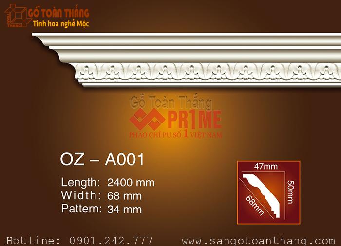 Phào chỉ Trần PU hoa văn Prime OZ-A001 1 Phào chỉ Trần PU hoa văn Prime OZ-A001