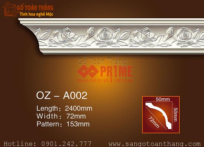 Phào chỉ Trần PU hoa văn Prime OZ-A002 1 Phào chỉ Trần PU hoa văn Prime OZ-A002